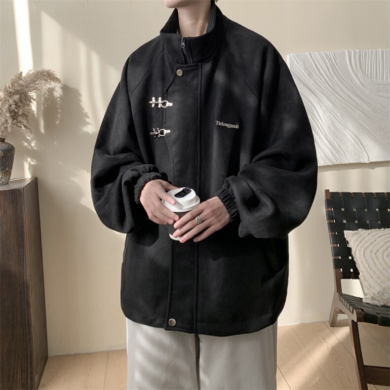 重磅！麂皮绒复合夹克飞机扣外套CP43-特P60 控价：108图片