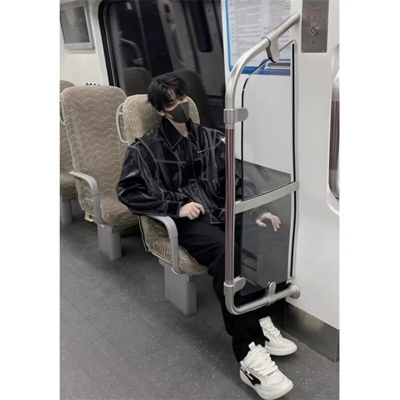 W190-P79美式高级感皮衣外套男士春秋季款潮牌高街痞帅机车,男装皮衣,电商B323A