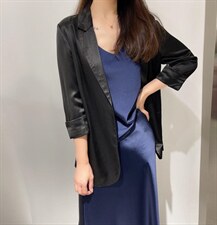 醋酸外套高端时尚，面料吸湿透气性、回弹性好。，其它，蓝衣可