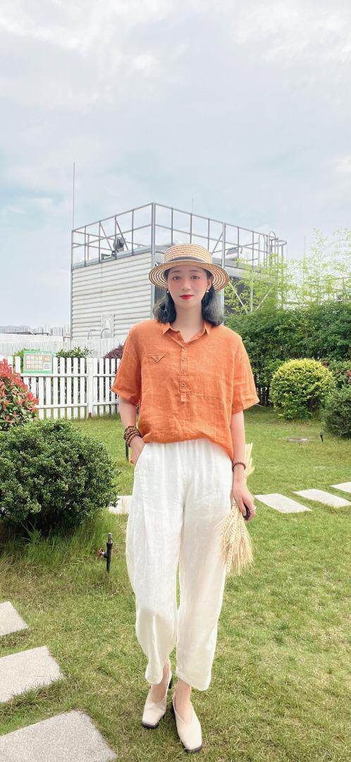 纯苎连衣裙小衫裤子裙子衬衣 时尚风 风淑女风休闲风，女装连衣裙，川哲