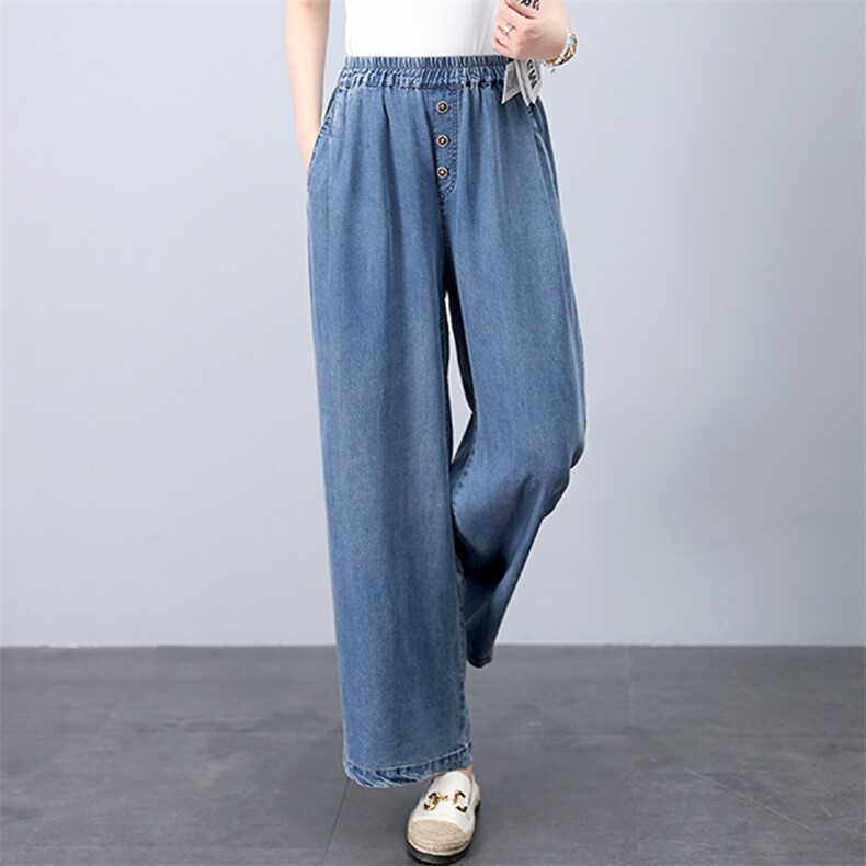 2025年夏季休闲天丝牛仔裤新款，女装牛仔裤，悦见她