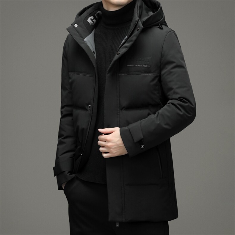 BZG0707钱塘2020-2秋冬中年男士中长款连帽保暖羽绒服外套P230,男装羽绒服,钱塘207-2