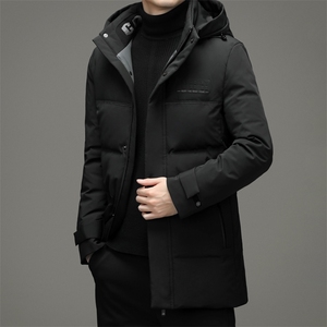 BZG0707钱塘2020-2秋冬中年男士中长款连帽保暖羽绒服外套P230图片