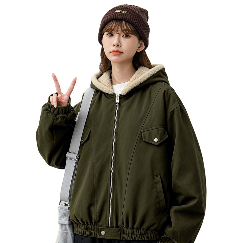 25冬美式中性情侣连帽座山雕内里全毛加厚保暖外套705-M75-P118，男装棉衣，星座705-1