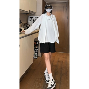 wassup happy绿色长袖衬衫男春秋季2025新款宽松大码纯色休闲外套图片