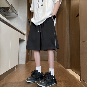 抖音品质夏季潮流拉链设计宽松休闲五分裤B315-K24060-特p35控68图片
