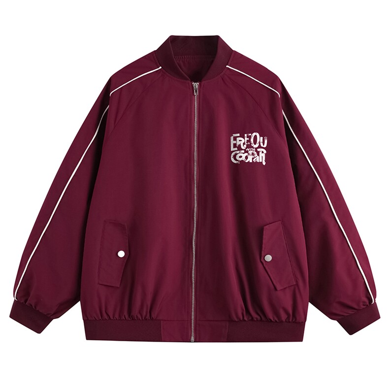 新款平铺创意字母印花潮流棒球服外套A247-TPF6053特批65,女装短外套,电商A247-1