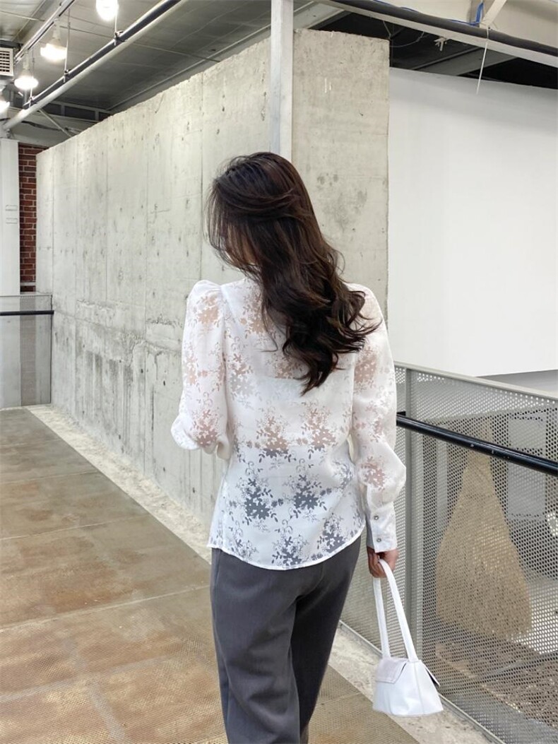 提花衬衫，女装衬衫，YCJ