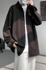 衬衫男秋季新款港风大码宽松纯色长袖衬衣CY008-P30，男装衬衫，星座214-3