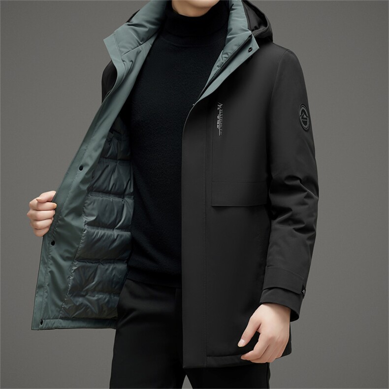 BZC2365钱塘2020-2新款时尚休闲简约冬季厚款中年男士羽绒服P260,男装羽绒服,钱塘207-2