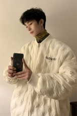 1港风定制面料宽松保暖棒球领大码M-5XL羽绒服外套8709P168控229，男装羽绒服，星座226-2