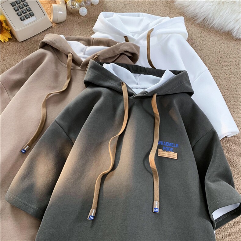 ！装饰扣设计夏季假两件短袖T恤男女815A-XT100-P45控58,男装T恤,星座815A