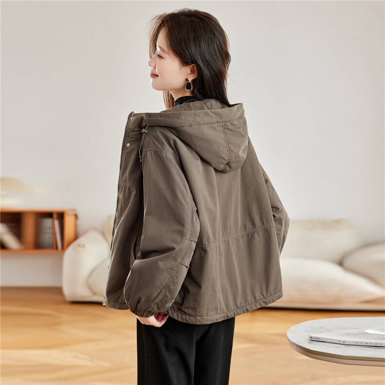 现货2025冬装新款加绒加厚休闲精品女装棉衣棉服派克服,女装派克服,木子恋