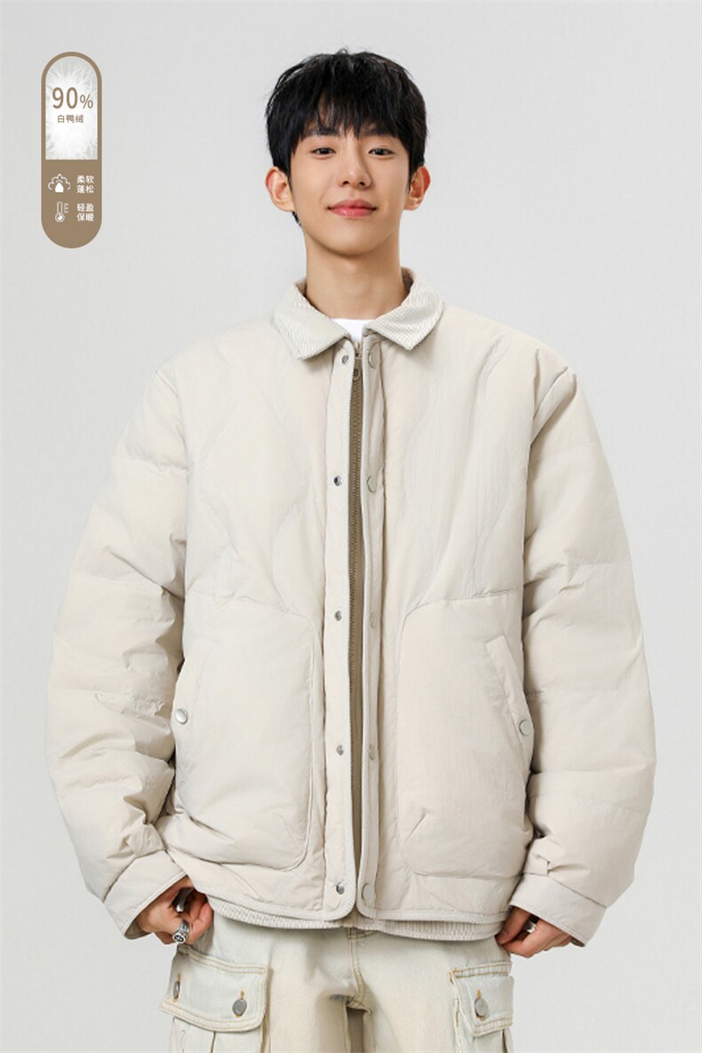 2025冬季新款港风无影大码90%白鸭绒羽绒服M-4XQ-2512-特P159,男装羽绒服,电商A022