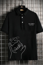 PL57133-P35翻领短袖polo衫男大码胖子半袖t恤男有领保罗衫，男装Polo衫，电商A040A