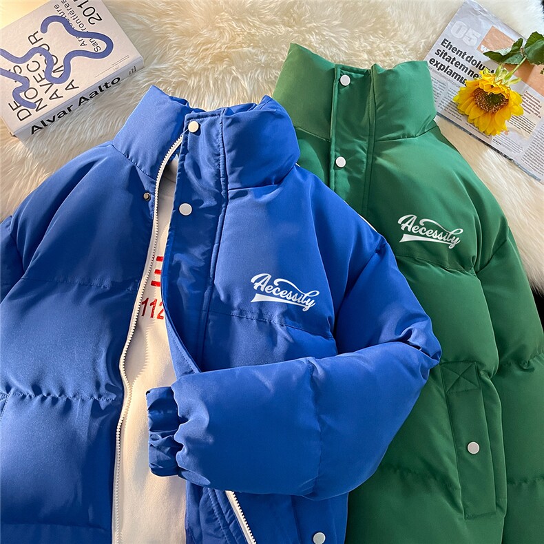 毛毯新款时尚字母印花百搭休闲立领棉服A247-MY1351特批85控138,男装棉衣,电商A247