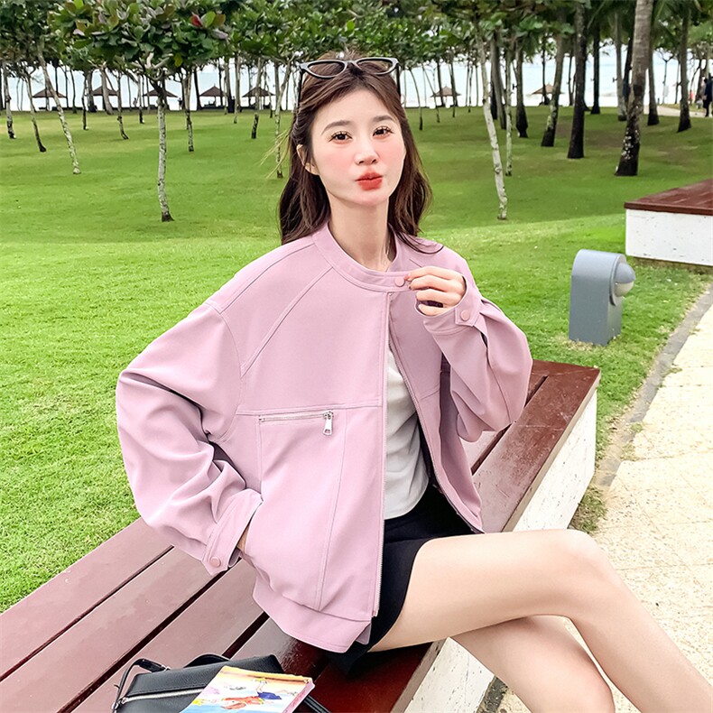 【现货】2025春装新款皮衣短外套ZBA馆126-2520P145K218,女装短外套,浙宝A馆126