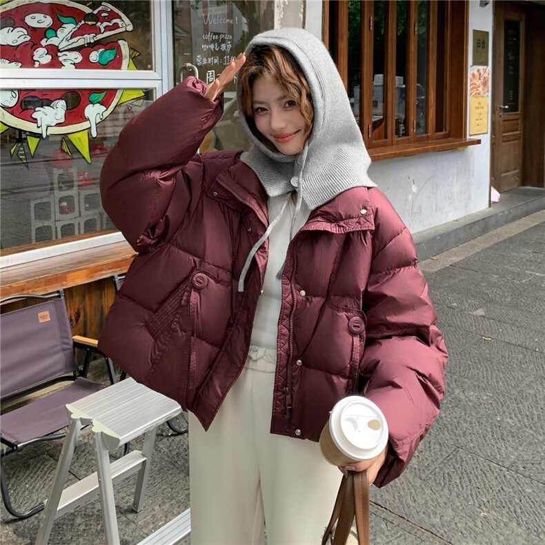新款 可拆卸针织帽 羽绒服  2D014-9098-P255-K398图片