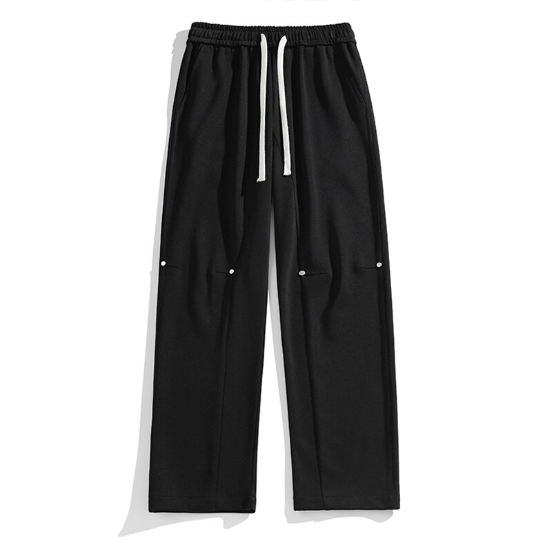 秋冬长裤白底美式高街卫裤宽松休闲针织拖地卫裤K23308-P40控58,男装休闲裤,星座717