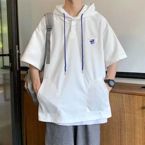 男新款卫衣套头华夫格连帽短袖WT3P37，男装卫衣，星座1116-2