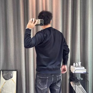 秋冬华棉卫衣男女圆领宽松范学生情侣款韩版ins重磅潮流上衣图片