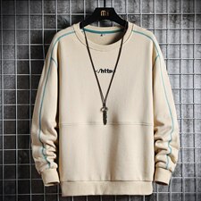 男秋季潮流ins卫衣宽松圆领刺绣印花辑明线休闲卫衣CYWY8856-P30，男装卫衣，电商A128