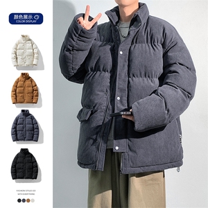 羽绒棉服男冬季休闲冬装潮牌加厚保暖灯芯绒外套男M0776-P105图片