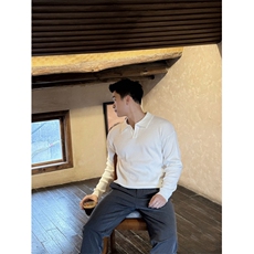 原版抖音V领毛衣针条纹针织衫D1178-P68，男装针织衫/毛衣，星座1012-1