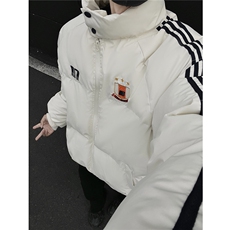 冬装新品港风织带棉服刺绣logo棉衣休闲加厚外套男G1105P118，男装棉衣，电商A339