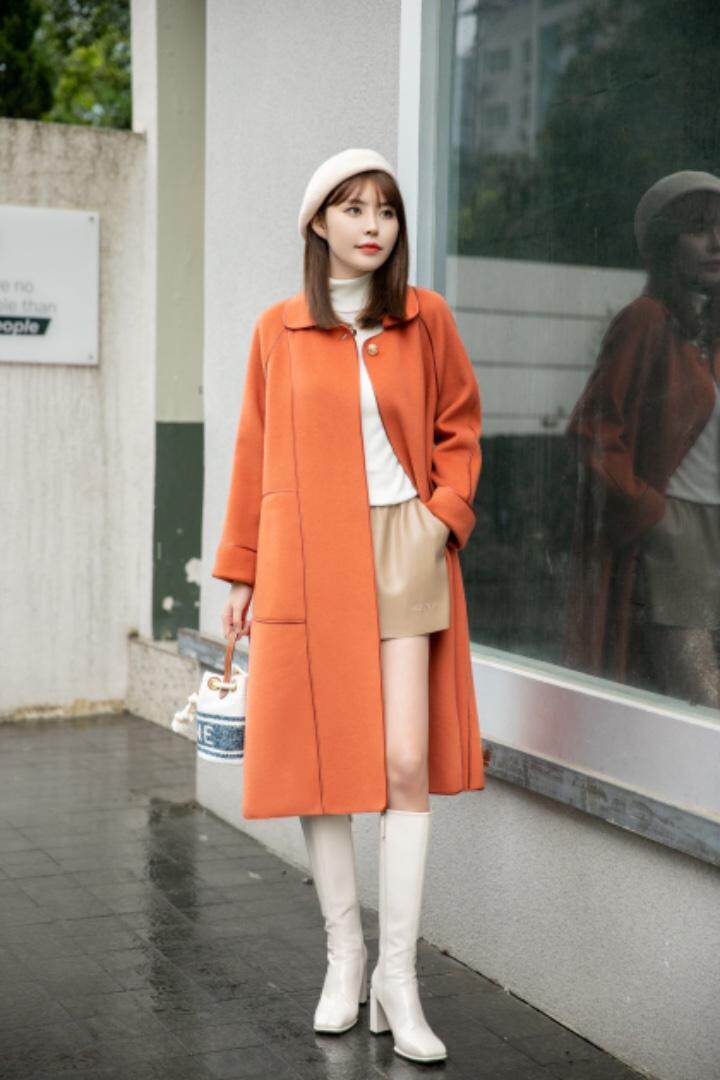 冬装新款：双面羊绒大衣中长款M一XL，其它，拉思维加丝