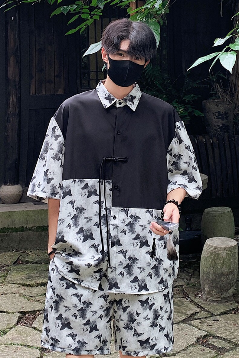 新中式套装TZ77797特P51衬衫CS77798特P33DK77055特P18套装控108,男装衬衫,星座226-1