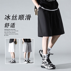 休闲舒适五分潮流短裤男女夏季冰丝清爽超薄裤DK516特批15，男装休闲裤，星座718-1
