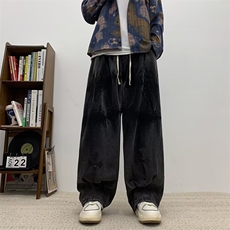 复古牛仔裤男潮牌阔腿裤宽松直筒裤美式高街百搭休闲长裤裤子，男装牛仔裤，星座716-2