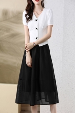 小香风套装2023年夏季新款时尚开衫上衣减龄半身裙两件套，女装套装/套裙，鑫鑫美