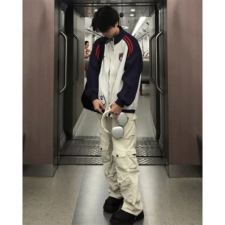 美式复古卫衣外套男女秋冬季拼接卫衣开衫宽松情侣上衣W012,女装短外套,星座1116A（原606A-3）