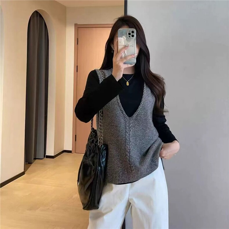 2025年秋季百搭时尚通勤休闲马甲,女装马甲,德聚羊绒