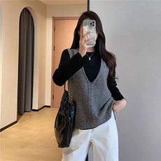 2025年秋季百搭时尚通勤休闲马甲，女装马甲，德聚羊绒
