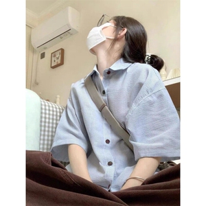 薄款条纹防晒短袖衬衫ZC0129-P35图片