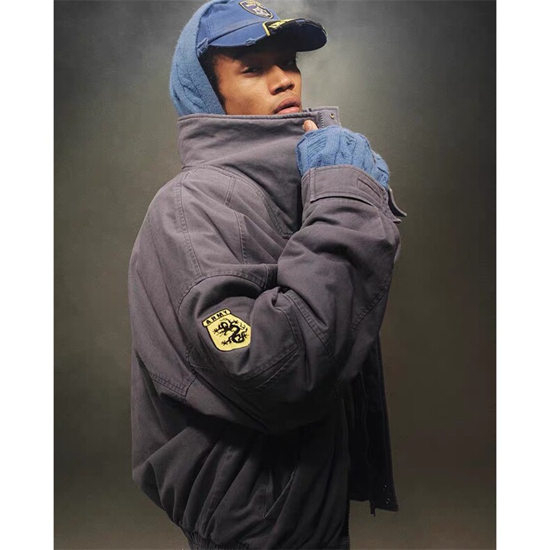 网图慎用水洗复古立领街头工装飞行夹克外套XZ514-2-JK091-P120，男装夹克，星座514-2(原B239)