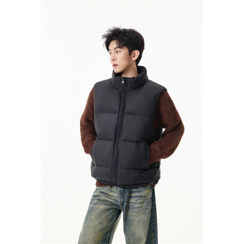 90%绒新标有报告短款宽松羽绒服马甲上衣Y981/P210现货,男装羽绒服,星座202