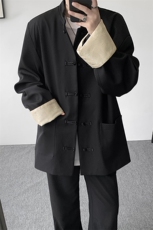 高品质新中式加厚外套褂子男风情侣外套JK1330P128，女装短外套，电商D206-1