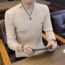 2021秋冬季男毛衣圆领男士针织衫高领毛衣男不起球，男装针织衫/毛衣，星座410-6（原星座1304-1）