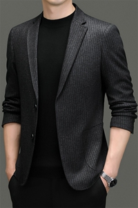 秋季新款西装男西服简约外套西服商务休闲小西装单西图片