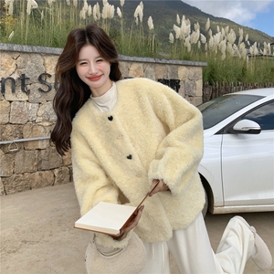 新品现货2025冬装新款女装羊羔毛加厚外套8073-p185-k278图片