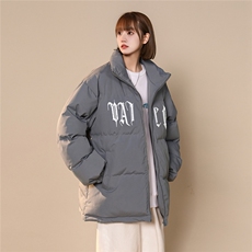 中性22冬季新款潮流字母时尚百搭宽松保暖立领棉衣MY2056P85控118，男装棉衣，A247A