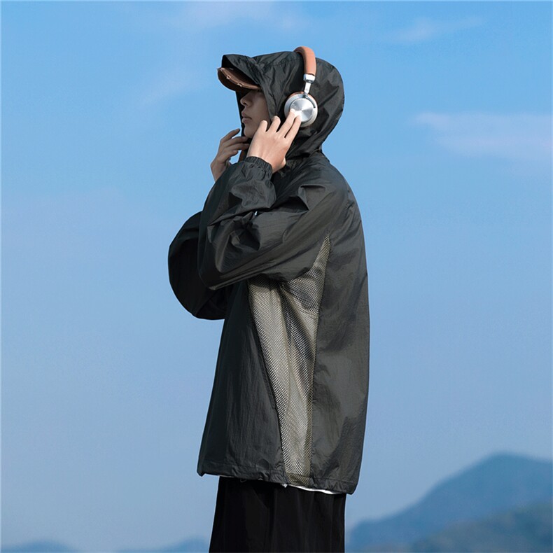 夏季潮牌速干冰丝防晒服上衣户外轻薄透气防晒衣男现货W8188-P40，男装防晒衣，星座512-4