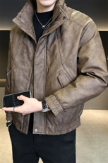 标50白鸭绒扎染皮羽绒服男冬季外套现货C317-Y9966-P215，男装羽绒服，电商C317