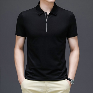 AD5567钱塘2020-3夏季男士高端拉链休闲短袖精品T恤P85图片