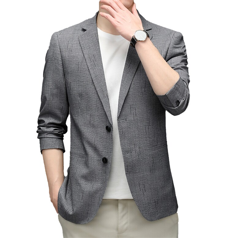 CA5507钱塘2020-2春秋新款时尚休闲简约中青年男士西服外套P142,男装西服,钱塘207-2