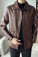 抖音直播新款皮衣男店主风西装皮西服男装中长款风衣PY0981-P75，男装皮衣，星座1207-1